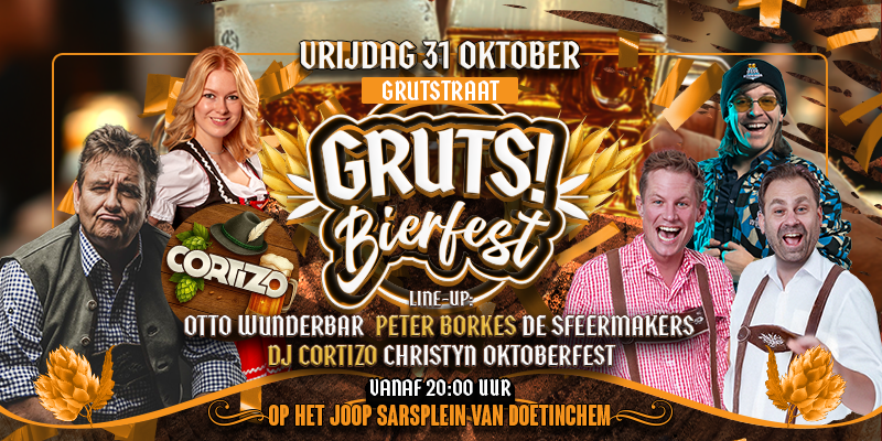 Gruts Bierfest - Oktoberfest vrijdag 31 oktober