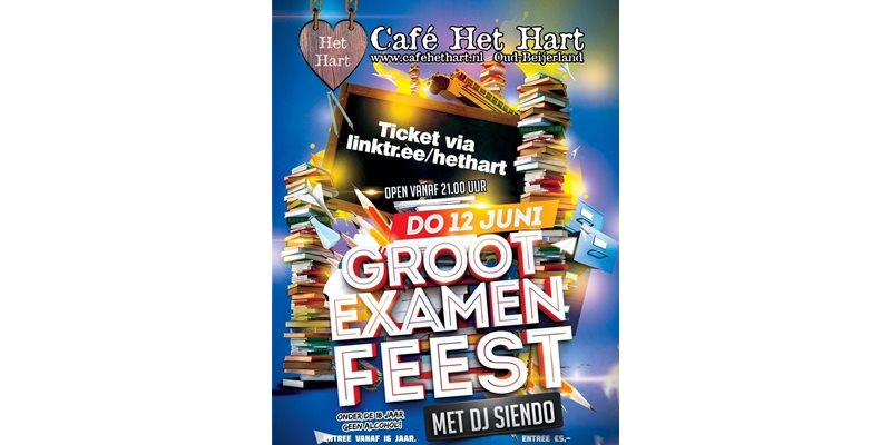 Donderdag 12 juni Groot examenfeest!