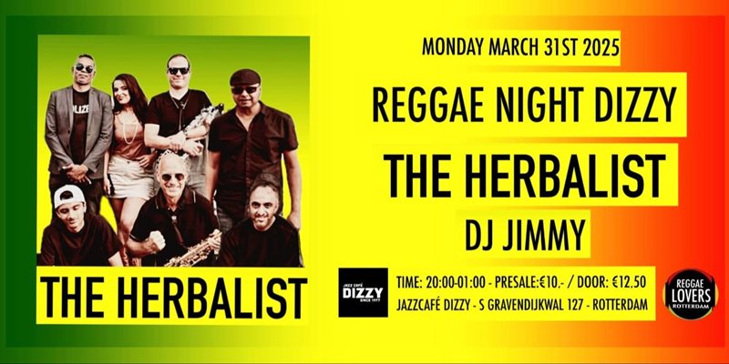 Reggae Night Dizzy: The Herbalist & DJ Jimmy 31-03-25