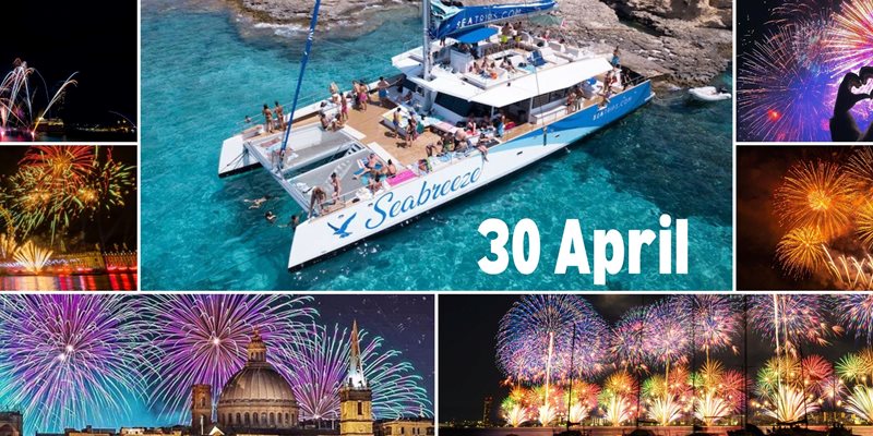 Boat with the Firework festival