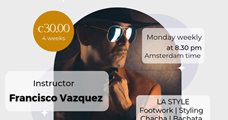 Francisco Vazquez;  Salsa classes every Monday