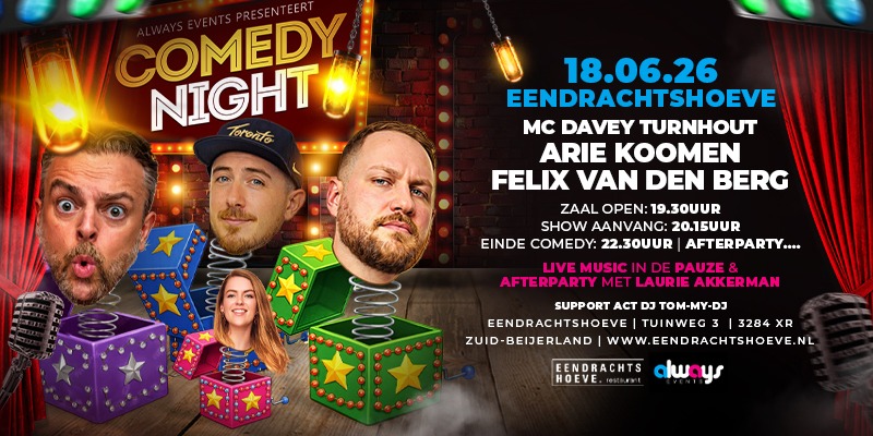 Always Events presenteert Comedy Night!